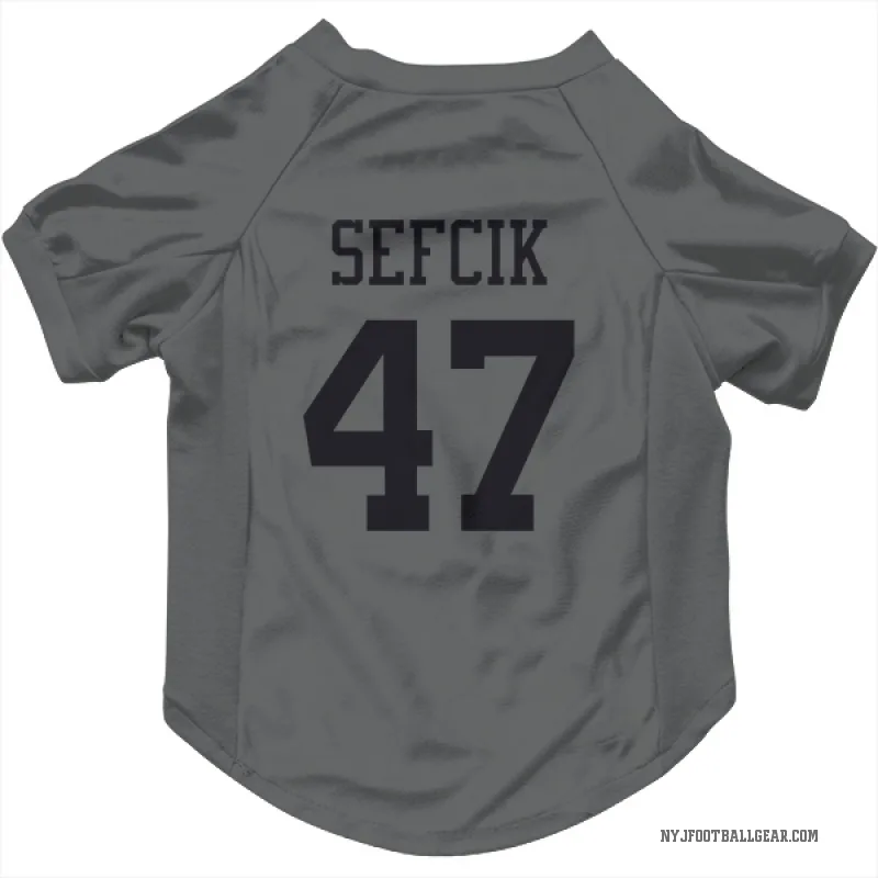 Lincoln Sefcik  Charcoal New York Jets  Cat & Dog Pet Jersey