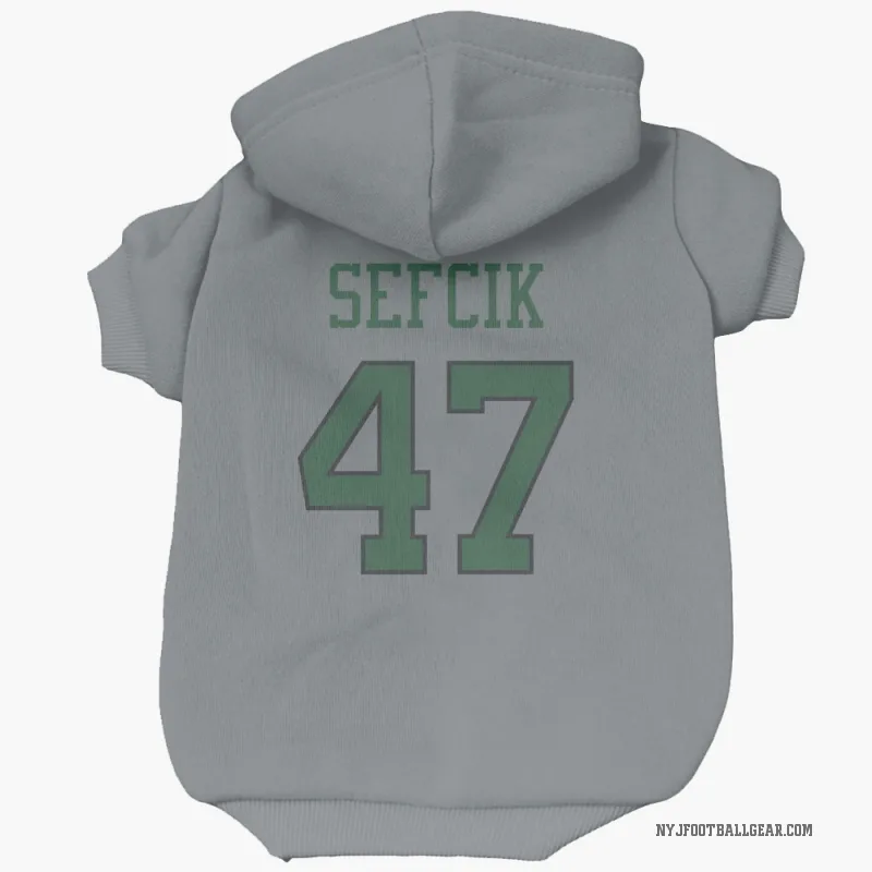 Lincoln Sefcik  Gray New York Jets  Cat & Dog Pet Hoodie