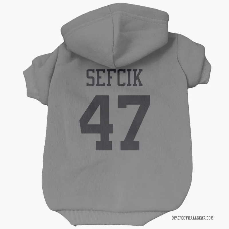 Lincoln Sefcik  New York Jets   Silver Cat & Dog Pet Hoodie