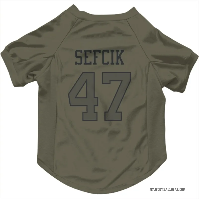 Lincoln Sefcik  Olive New York Jets  Cat & Dog Pet Jersey