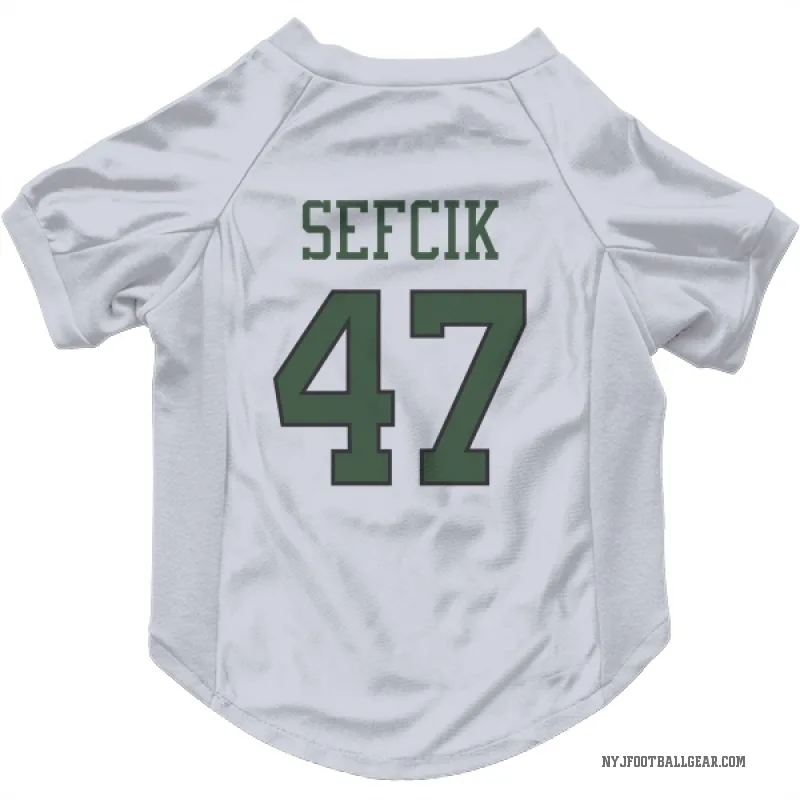 Lincoln Sefcik  White New York Jets  Cat & Dog Pet Jersey