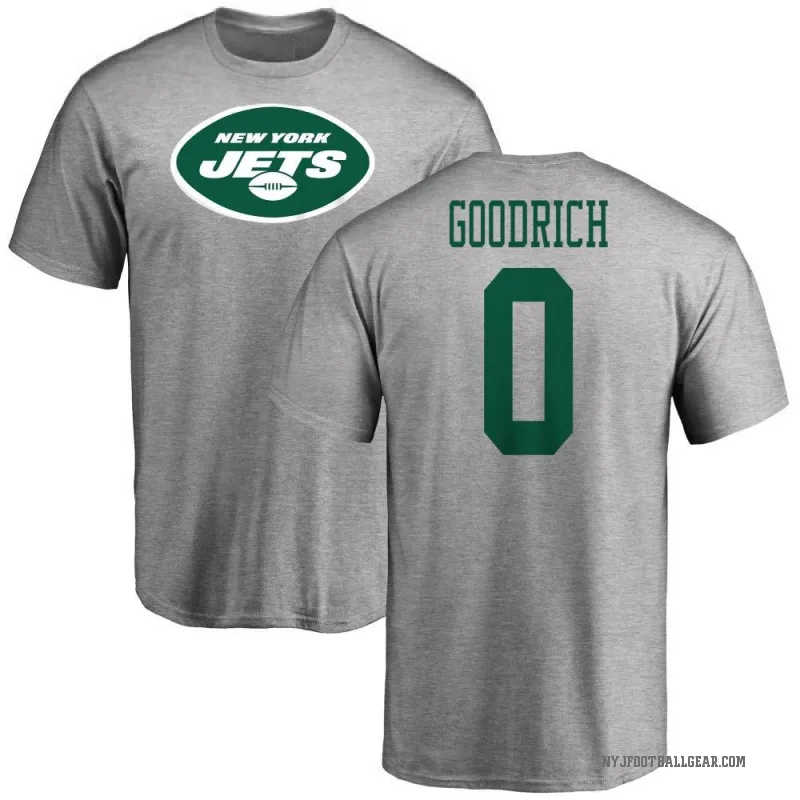 Mario Goodrich Men's Ash New York Jets Logo T-Shirt -
