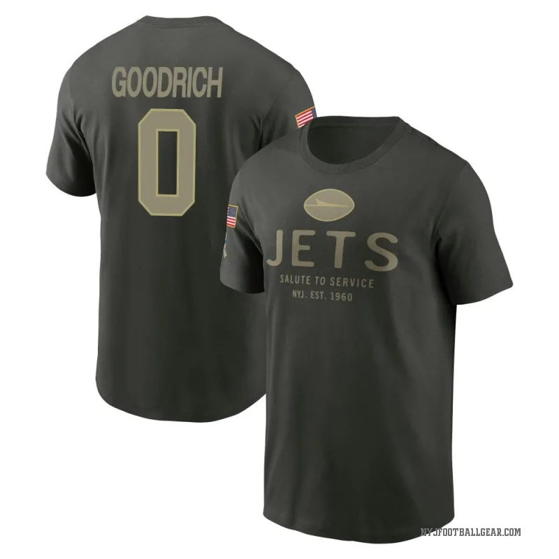 Mario Goodrich Men's Green New York Jets Forest/ 2025 Salute to Service Sideline Primary Edge T-Shirt