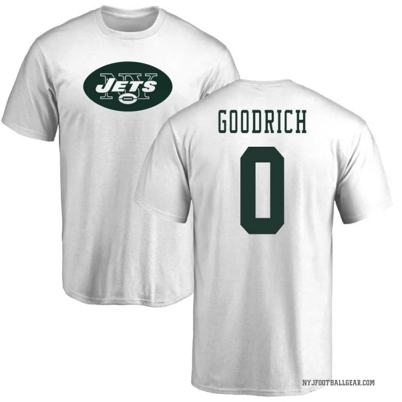 Mario Goodrich Men's White New York Jets Logo T-Shirt -
