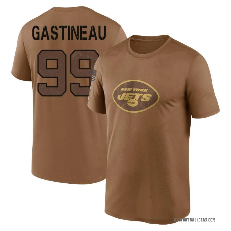Mark Gastineau Men's Brown New York Jets 2023 Salute To Service Performance T-Shirt