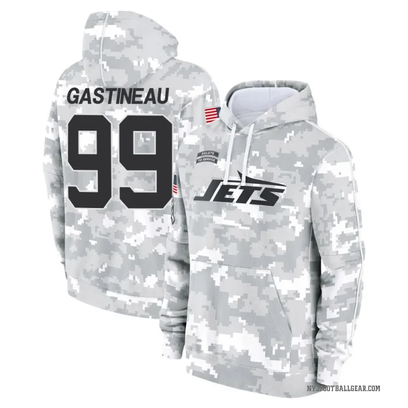 Mark Gastineau Men's Camo New York Jets Arctic 2024 Salute to Service Club Fleece Pullover Hoodie