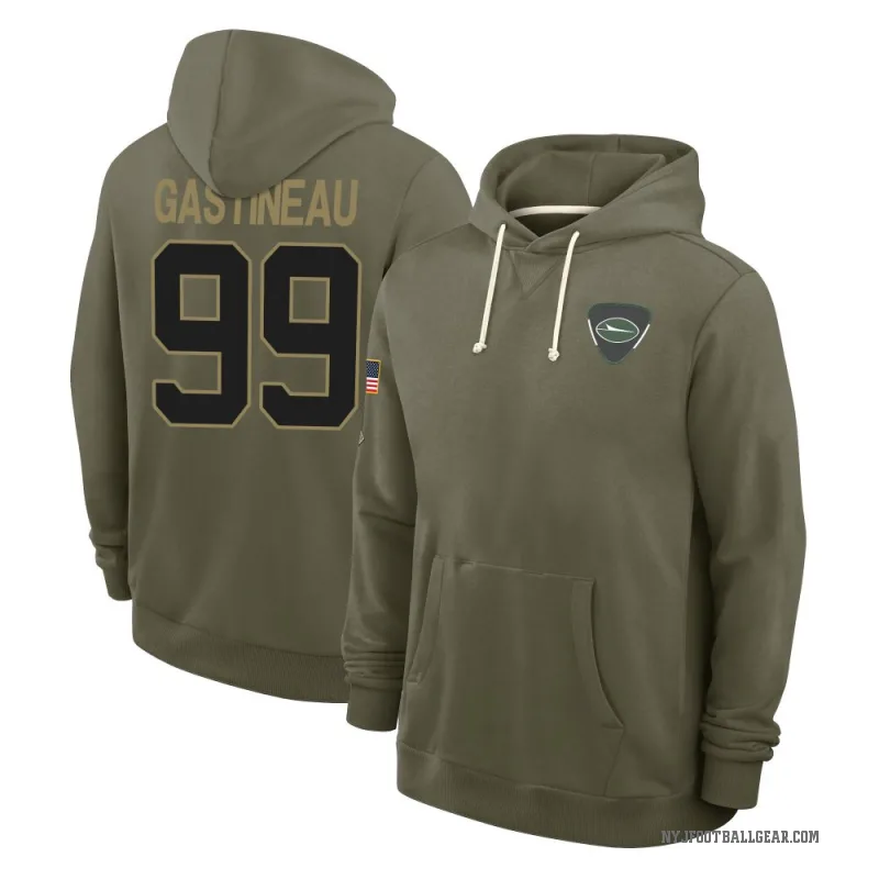 Mark Gastineau Men's Olive New York Jets 2025 Salute to Service Hoodie