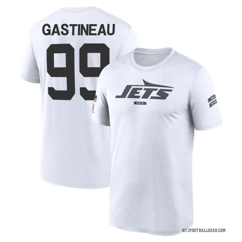 Mark Gastineau Men's White New York Jets 2024 Salute to Service Performance T-Shirt