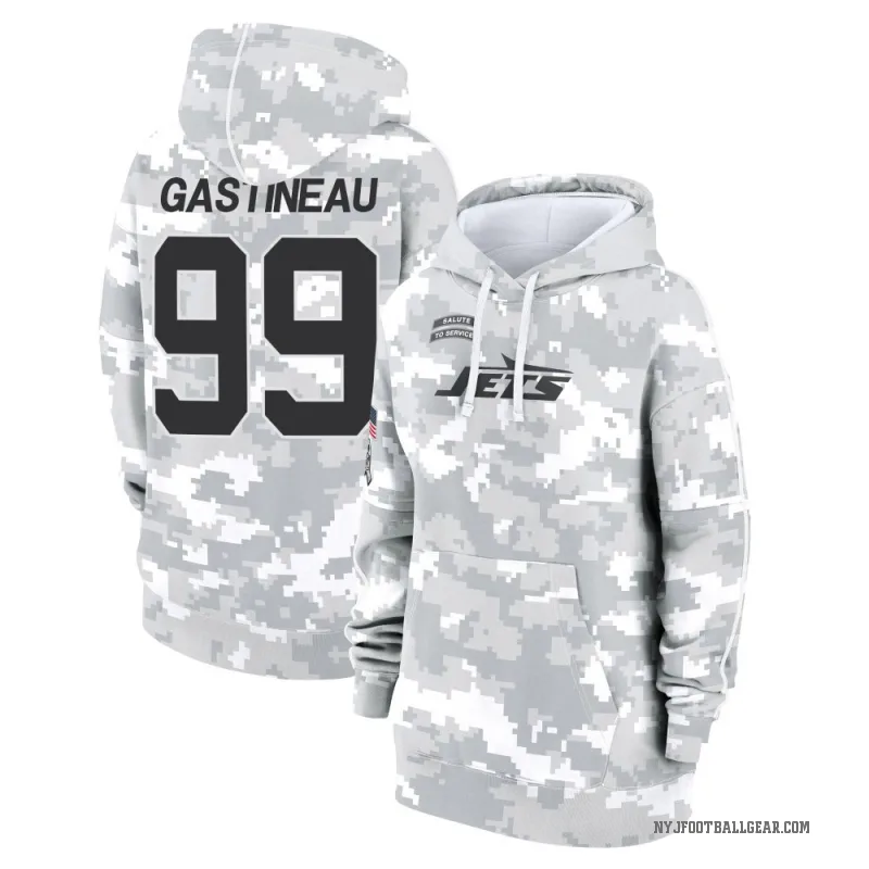 Mark Gastineau Women's Camo New York Jets Arctic 2024 Salute to Service Club Fleece Pullover Hoodie