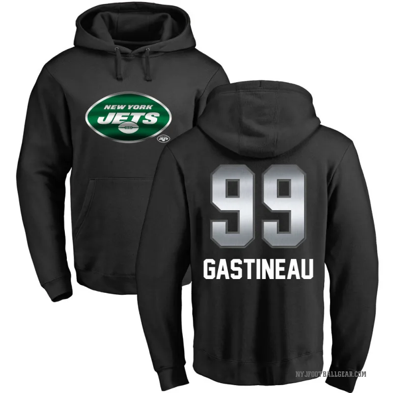 Mark Gastineau Youth Black New York Jets Midnight Mascot Pullover Hoodie