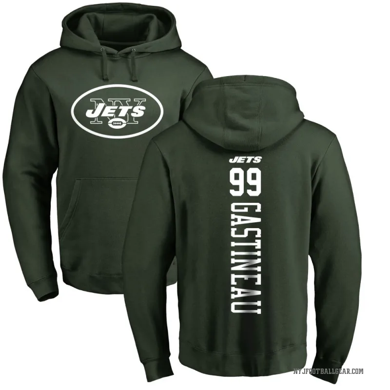 Mark Gastineau Youth Green New York Jets Pro Line Backer Pullover Hoodie