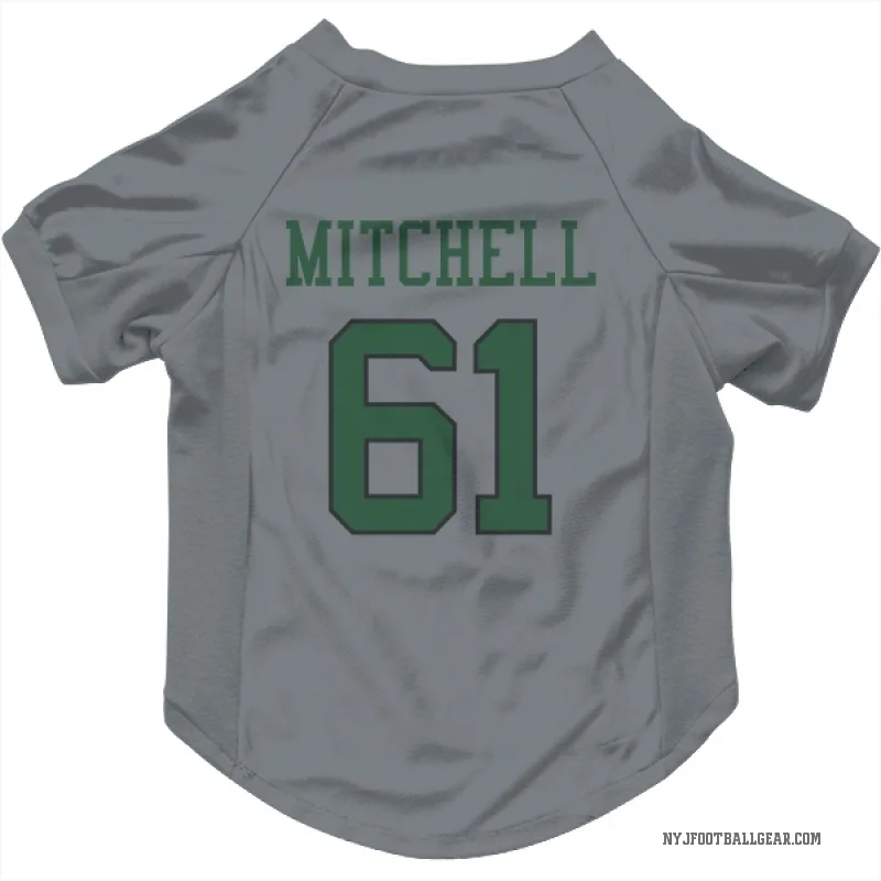 Max Mitchell Gray New York Jets Cat & Dog Pet Jersey