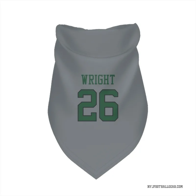 Nahshon Wright  Gray New York Jets  Cat & Dog Pet Bandana