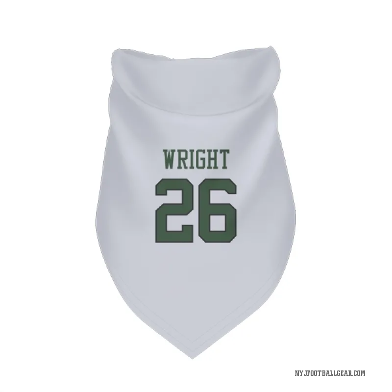 Nahshon Wright  White New York Jets  Cat & Dog Pet Bandana