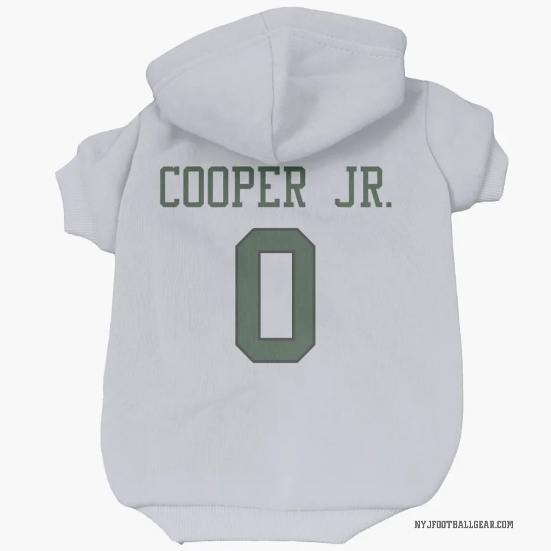 Omar Cooper Jr.  White New York Jets  Cat & Dog Pet Hoodie