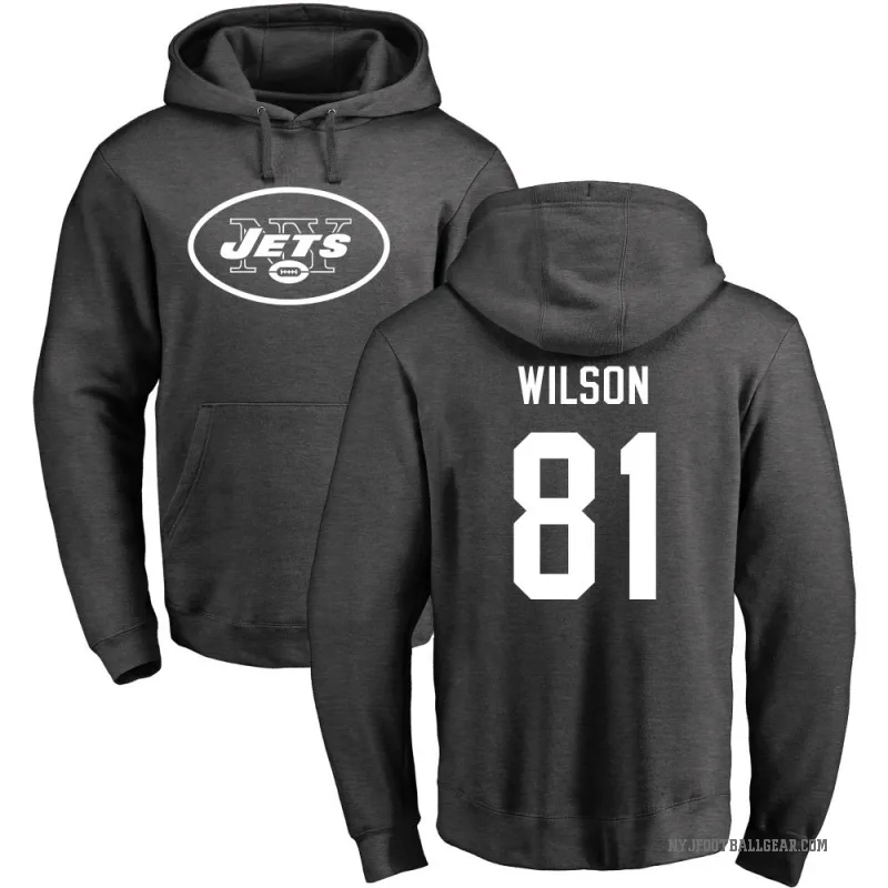 Ontaria Wilson Men's New York Jets Pro Line by Branded Ash One Color Pullover Hoodie