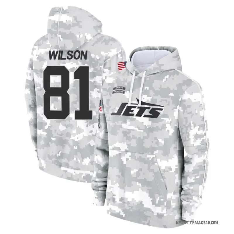 Ontaria Wilson Youth Camo New York Jets Arctic 2024 Salute to Service Club Fleece Pullover Hoodie
