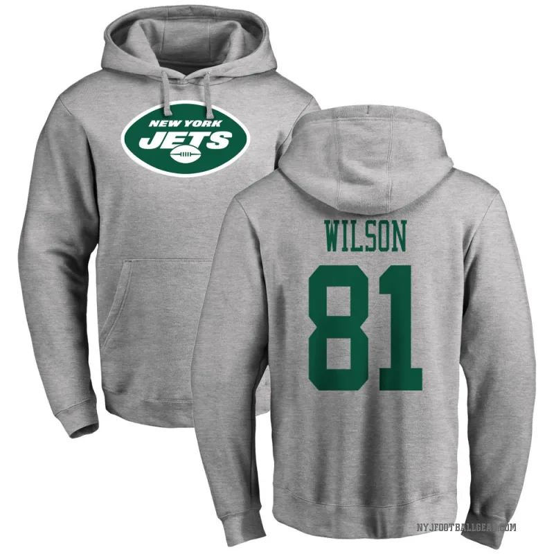 Ontaria Wilson Youth New York Jets Pro Line Ash Logo Pullover Hoodie