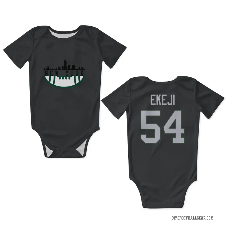 Paschal Ekeji  Black New York Jets  Newborn & Infant Bodysuit