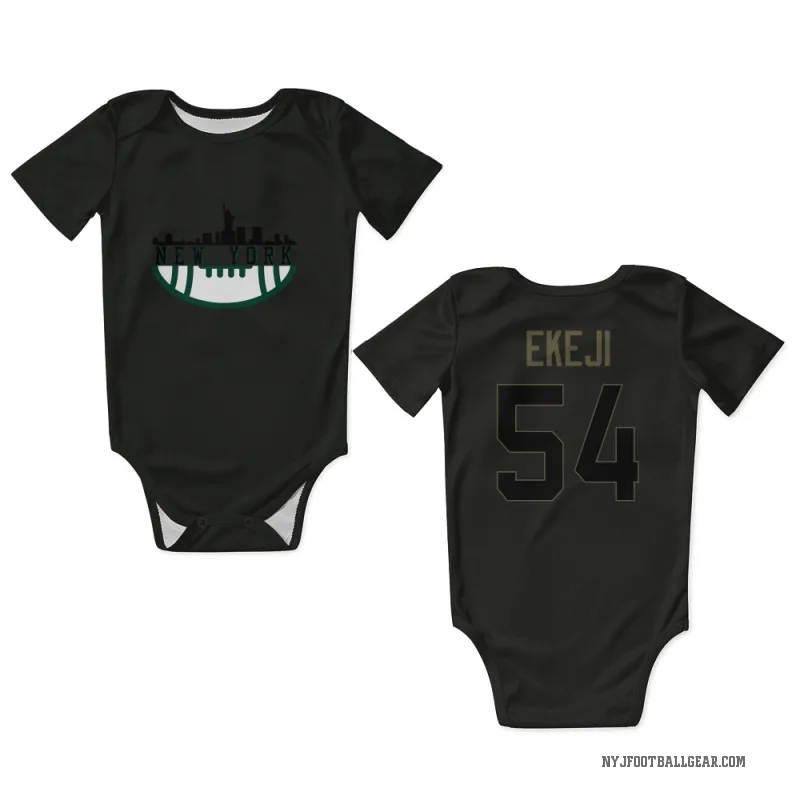 Paschal Ekeji  Black New York Jets  Service Newborn & Infant Bodysuit