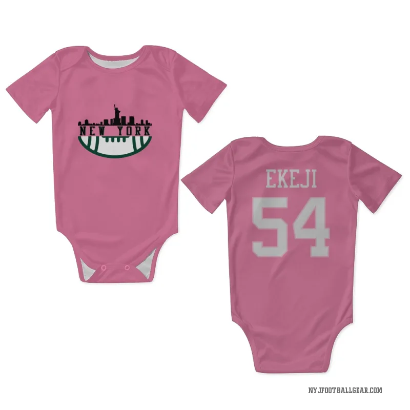 Paschal Ekeji  Pink New York Jets  Newborn & Infant Bodysuit