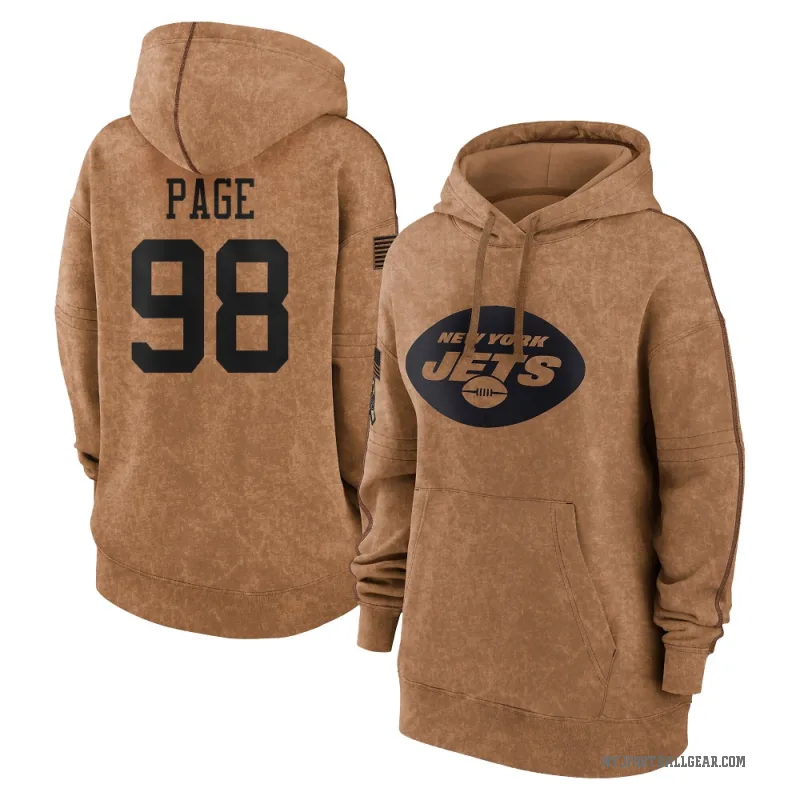 Payton Page Women's Brown New York Jets 2023 Salute To Service Pullover Hoodie