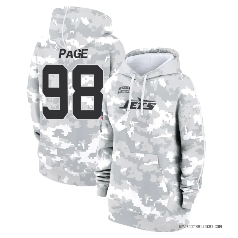 Payton Page Women's Camo New York Jets Arctic 2024 Salute to Service Club Fleece Pullover Hoodie