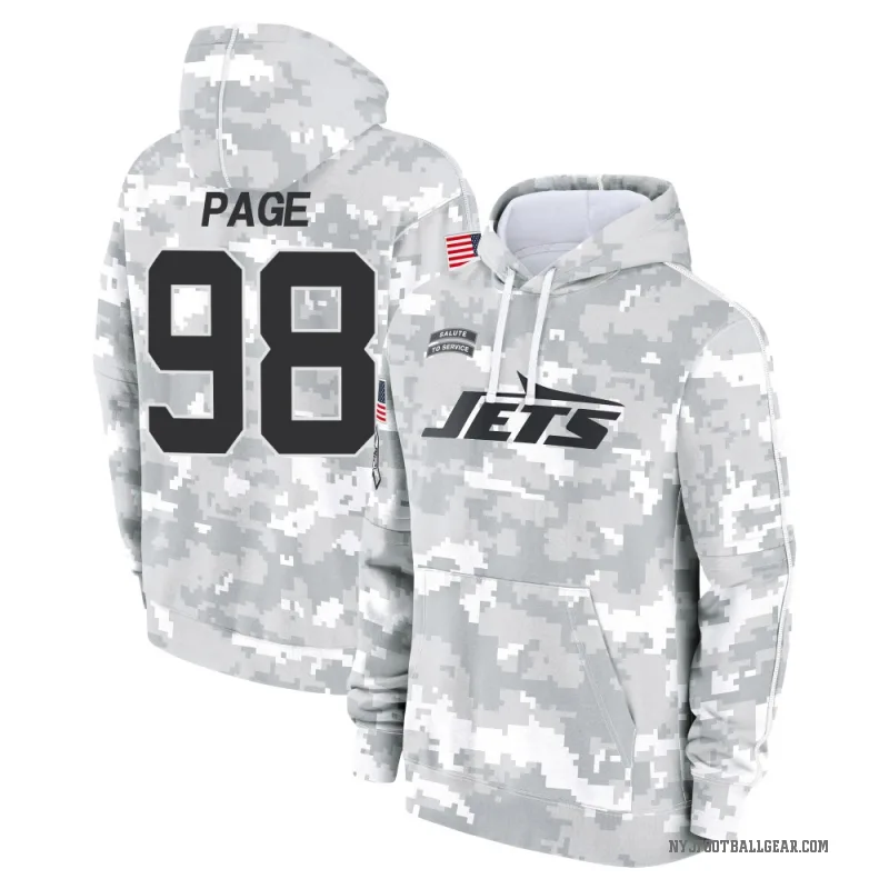 Payton Page Youth Camo New York Jets Arctic 2024 Salute to Service Club Fleece Pullover Hoodie