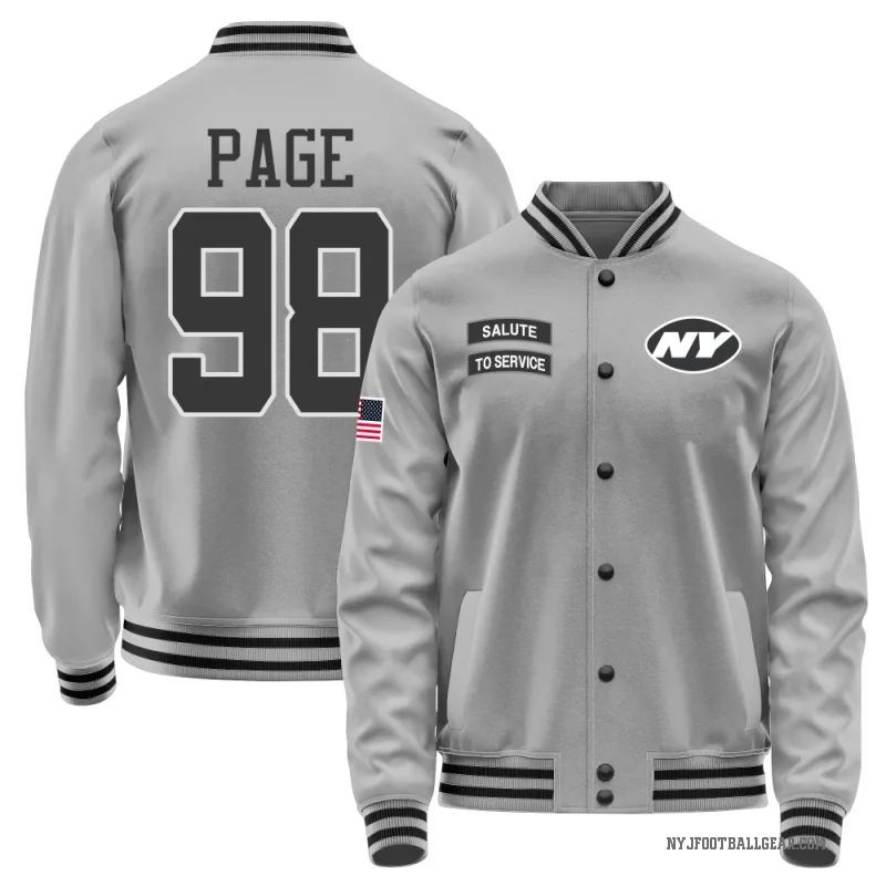 Payton Page Youth Gray New York Jets Salute to Service Performance Jacket