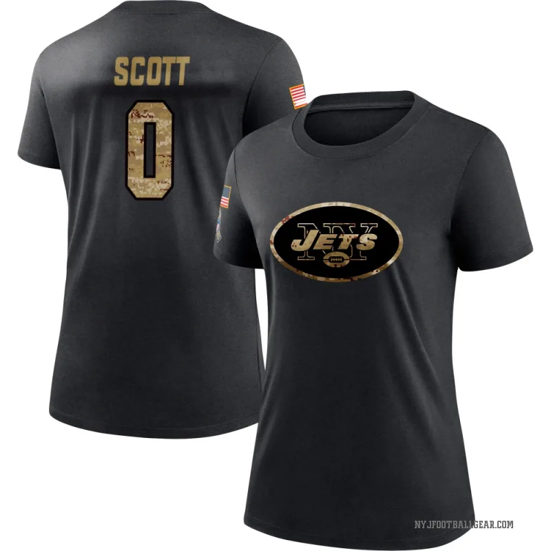 Sam Scott Women's Black New York Jets 2020 Salute To Service Performance T-Shirt