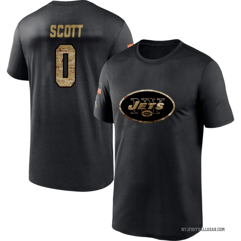 Sam Scott Youth Black New York Jets 2020 Salute To Service Performance T-Shirt