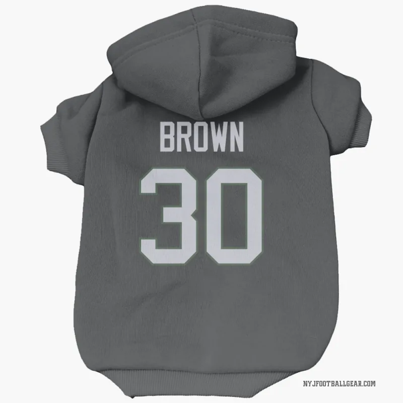Tre Brown  Black New York Jets  Cat & Dog Pet Hoodie