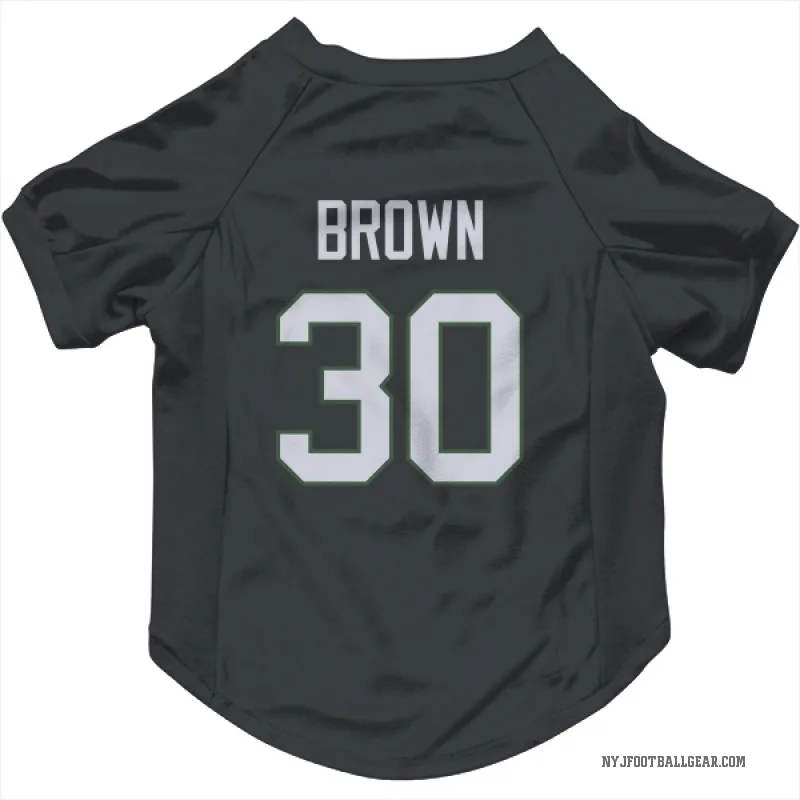 Tre Brown  Black New York Jets  Cat & Dog Pet Jersey
