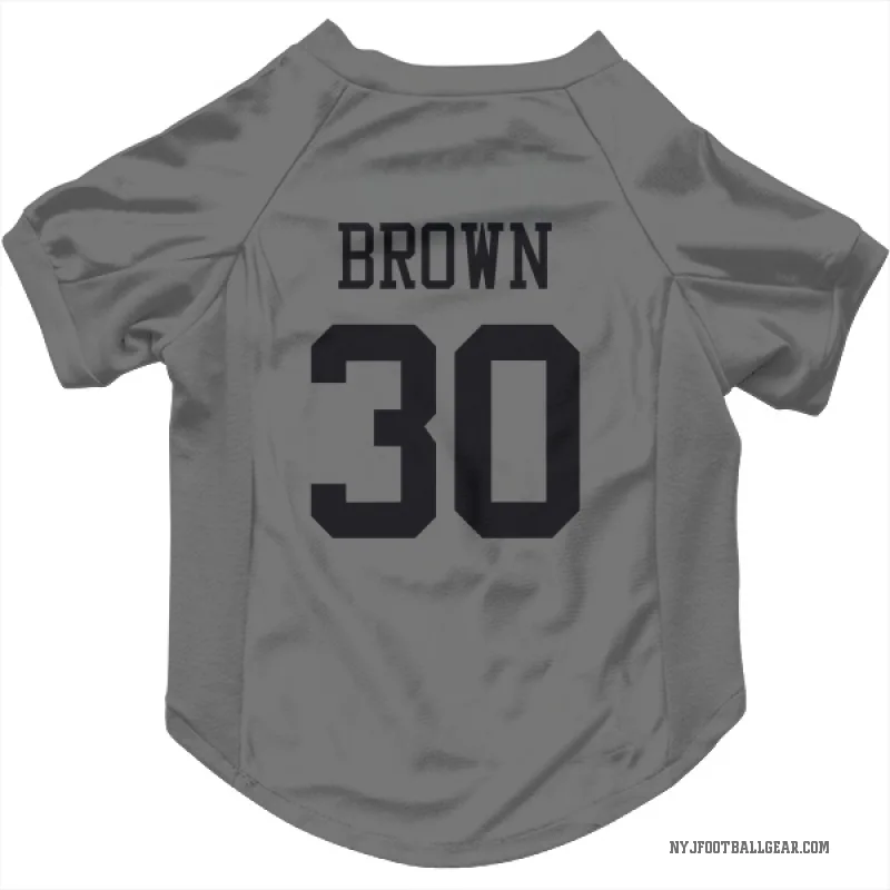 Tre Brown  New York Jets   Silver Cat & Dog Pet Jersey