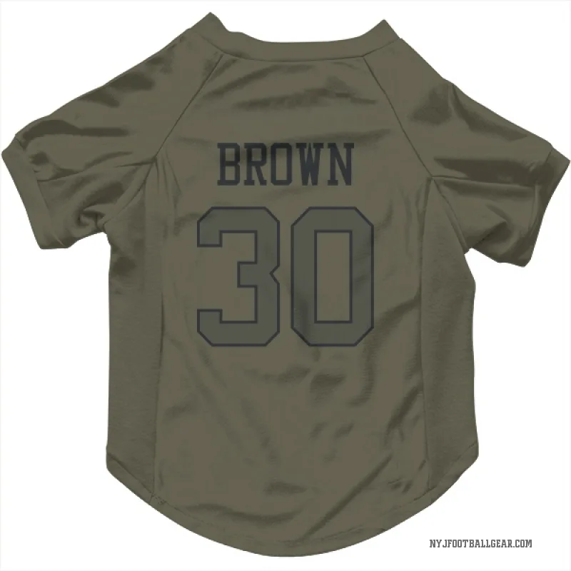 Tre Brown  Olive New York Jets  Cat & Dog Pet Jersey