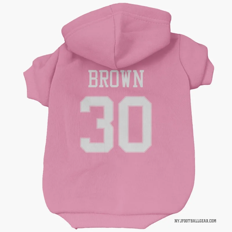 Tre Brown  Pink New York Jets  Cat & Dog Pet Hoodie