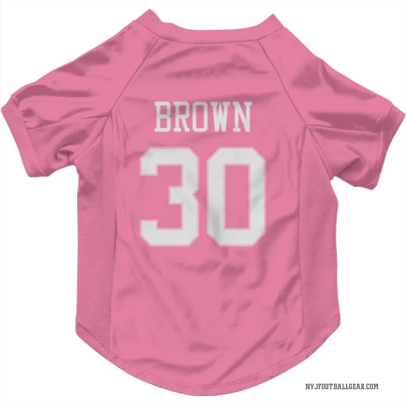 Tre Brown  Pink New York Jets  Cat & Dog Pet Jersey