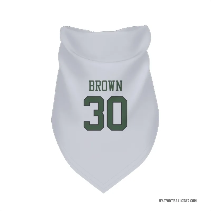 Tre Brown  White New York Jets  Cat & Dog Pet Bandana