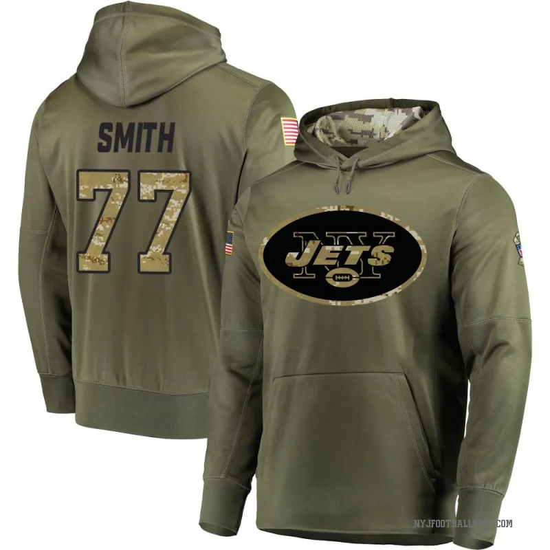 Tyron Smith Men's Olive New York Jets Salute to Service Pullover Hoodie
