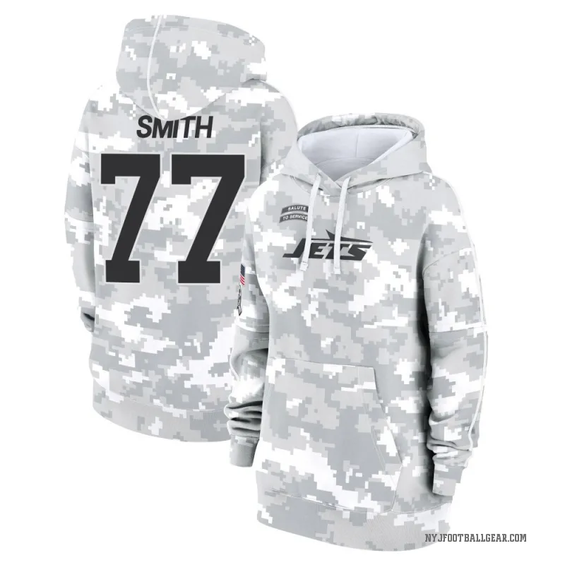 Tyron Smith Women's Camo New York Jets Arctic 2024 Salute to Service Club Fleece Pullover Hoodie