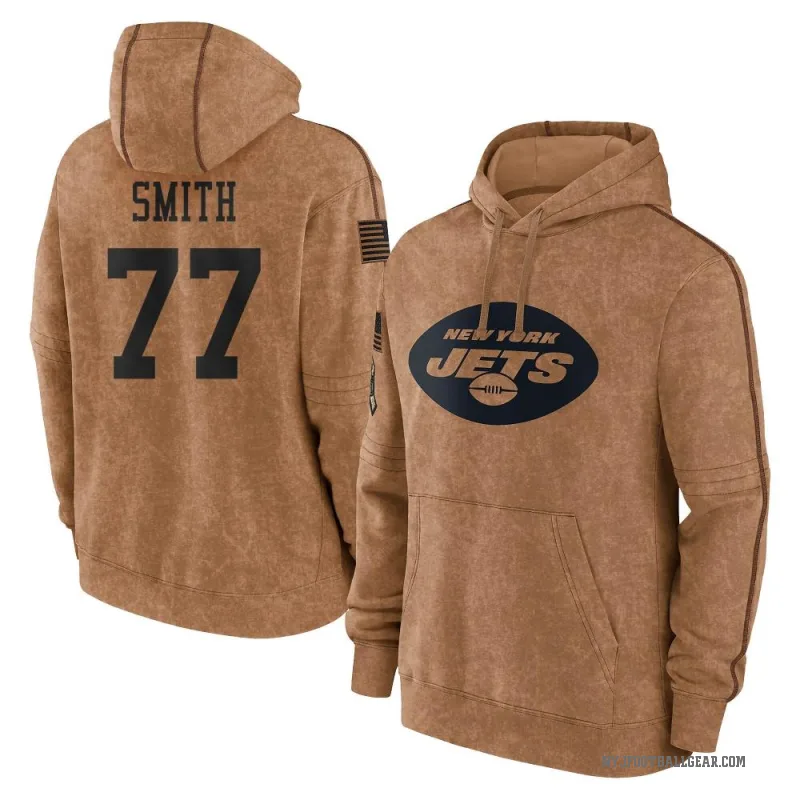 Tyron Smith Youth Brown New York Jets 2023 Salute To Service Club Pullover Hoodie