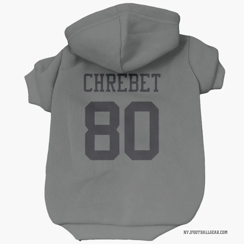 Wayne Chrebet  Charcoal New York Jets  Cat & Dog Pet Hoodie