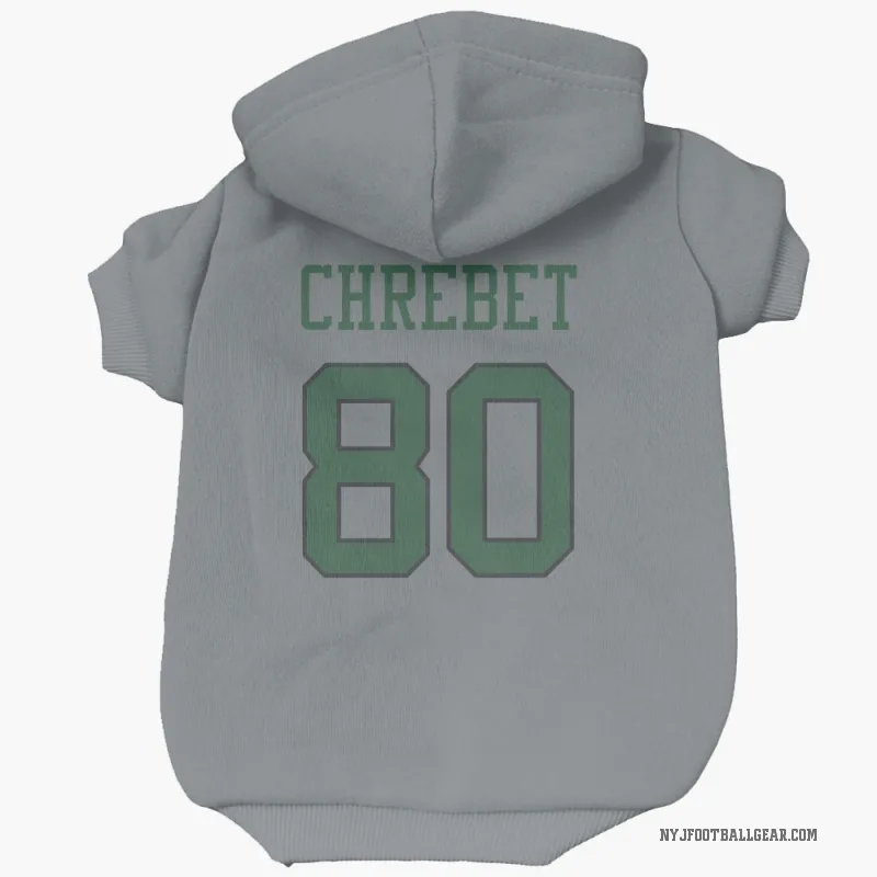 Wayne Chrebet  Gray New York Jets  Cat & Dog Pet Hoodie