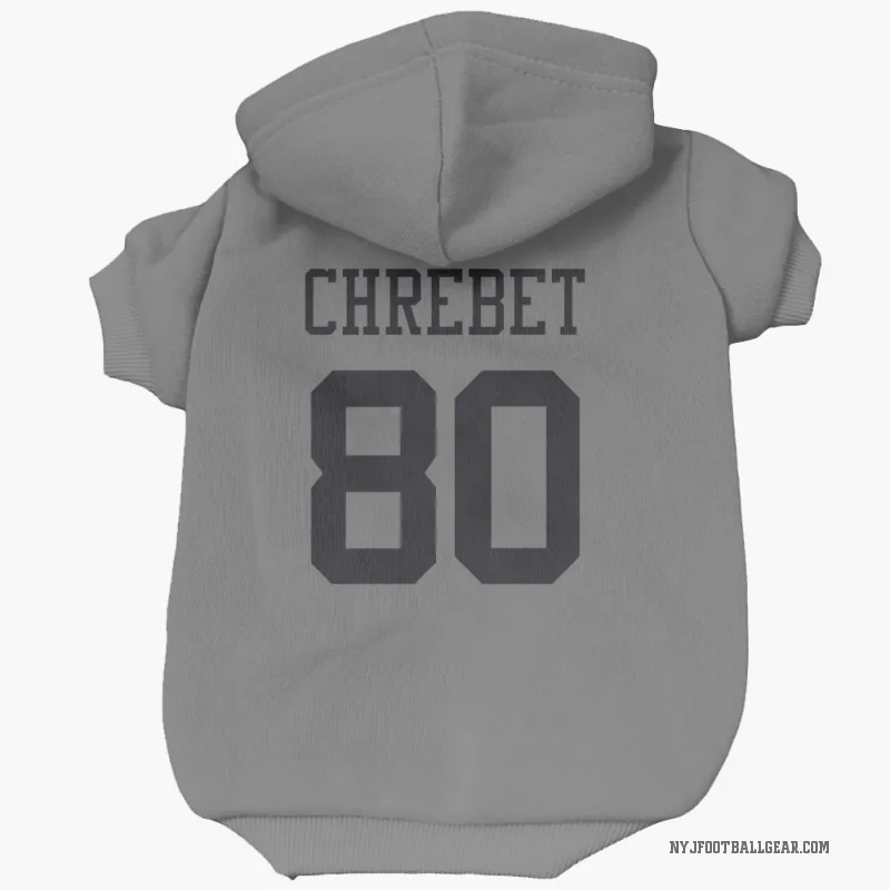 Wayne Chrebet  New York Jets   Silver Cat & Dog Pet Hoodie