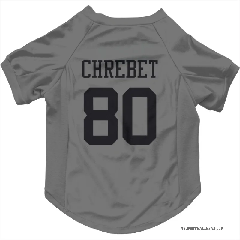 Wayne Chrebet  New York Jets   Silver Cat & Dog Pet Jersey
