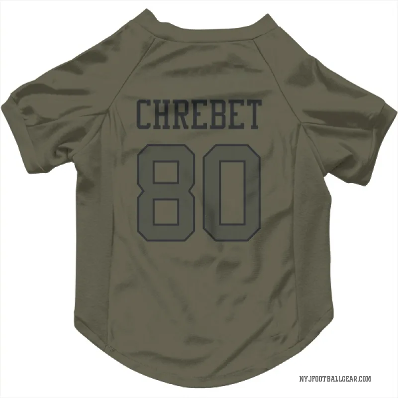 Wayne Chrebet  Olive New York Jets  Cat & Dog Pet Jersey