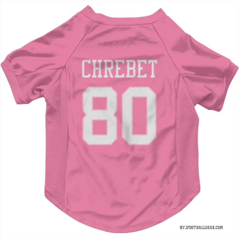 Wayne Chrebet  Pink New York Jets  Cat & Dog Pet Jersey