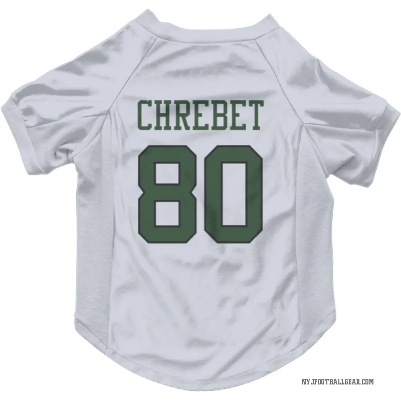 Wayne Chrebet  White New York Jets  Cat & Dog Pet Jersey