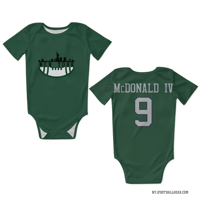 Will McDonald IV  Green New York Jets  Newborn & Infant Bodysuit