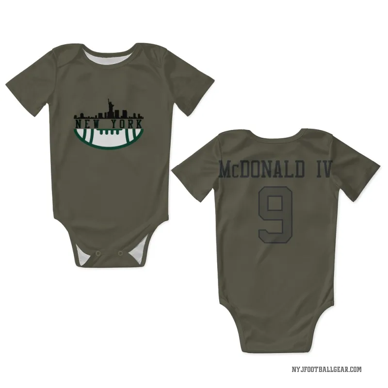 Will McDonald IV  Olive New York Jets  Newborn & Infant Bodysuit